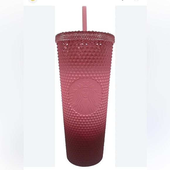 NWT Starbucks tumbler in Waxberry, pink ombré studded, venti - Picture 6 of 7